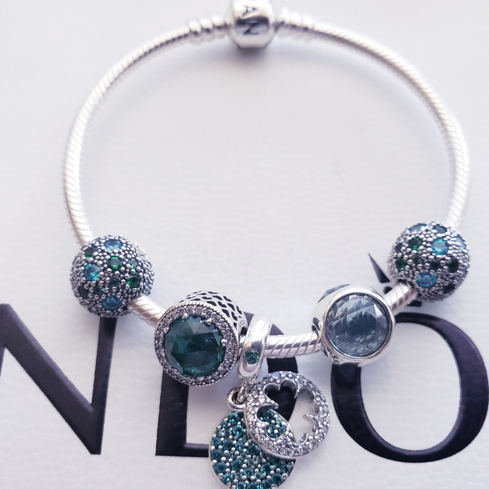 🍀 6pc Authentic Pandora LUCKY BRACELET GIFT 🎁SET
